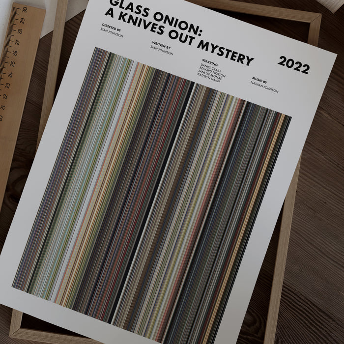 Glass Onion Movie Barcode Poster