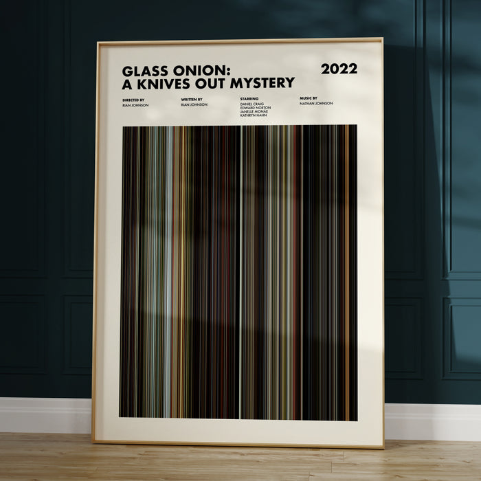 Glass Onion Movie Barcode Poster