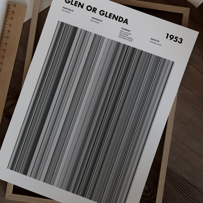 Glen or Glenda Movie Barcode Movie Barcode Poster