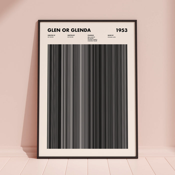 Glen or Glenda Movie Barcode Movie Barcode Poster