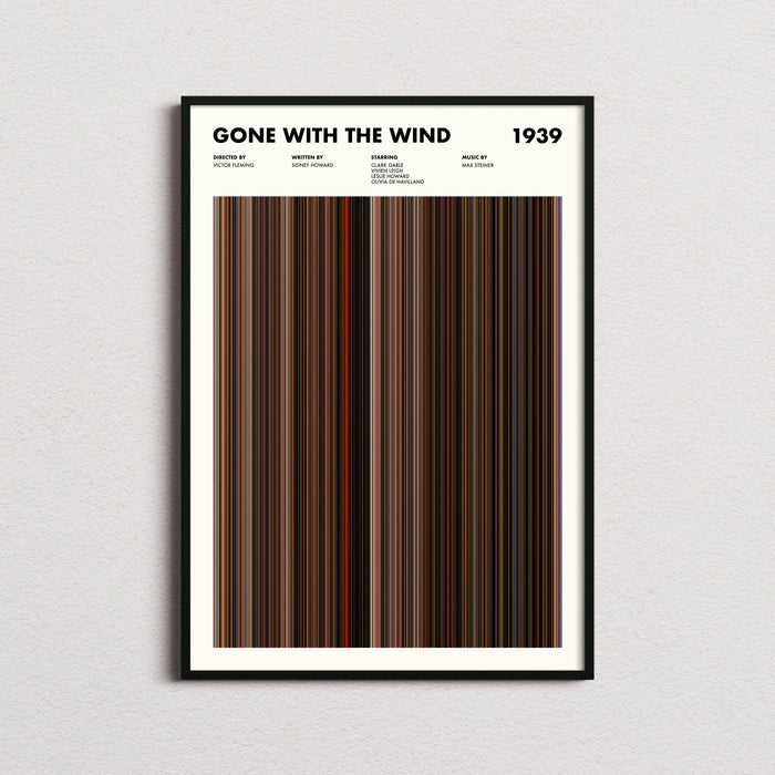 Gone With the Wind Movie Barcode Poster