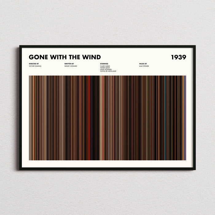 Gone With the Wind Movie Barcode Poster