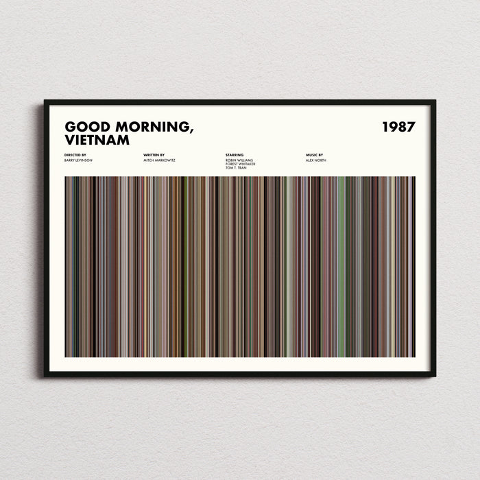 Good Morning Vietnam Movie Barcode Poster