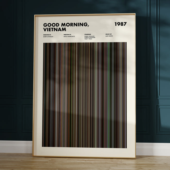 Good Morning Vietnam Movie Barcode Poster