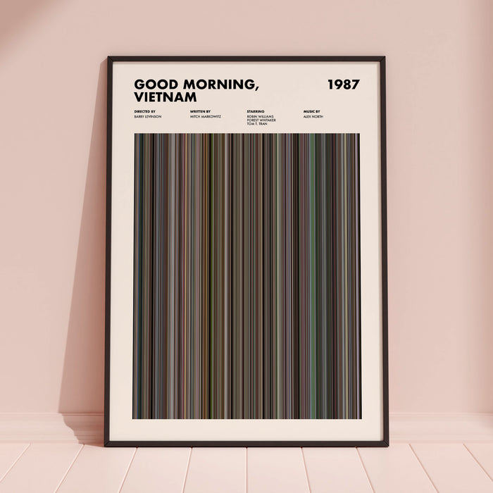 Good Morning Vietnam Movie Barcode Poster
