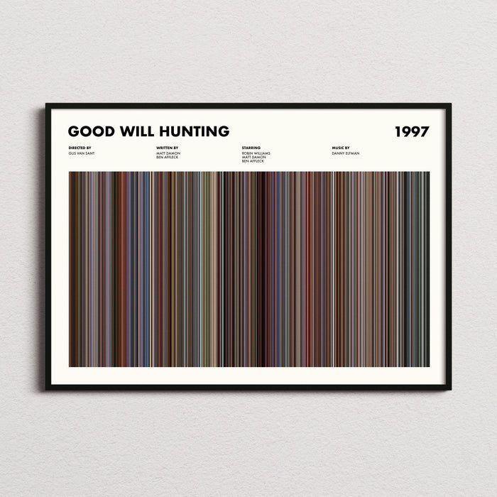 Good Will Hunting Movie Barcode Poster
