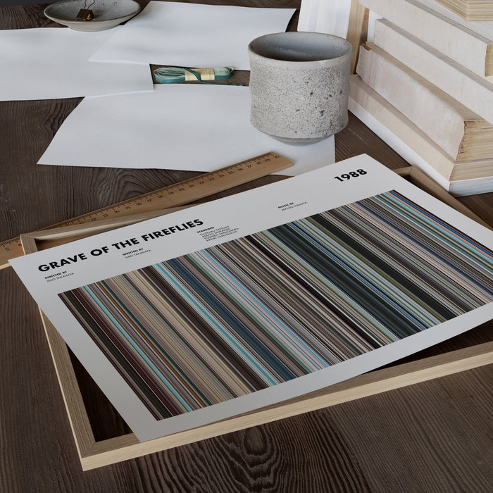 Grave Of The Fireflies Movie Barcode Poster