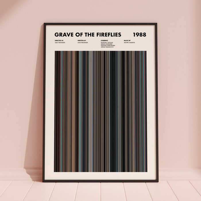 Grave Of The Fireflies Movie Barcode Poster