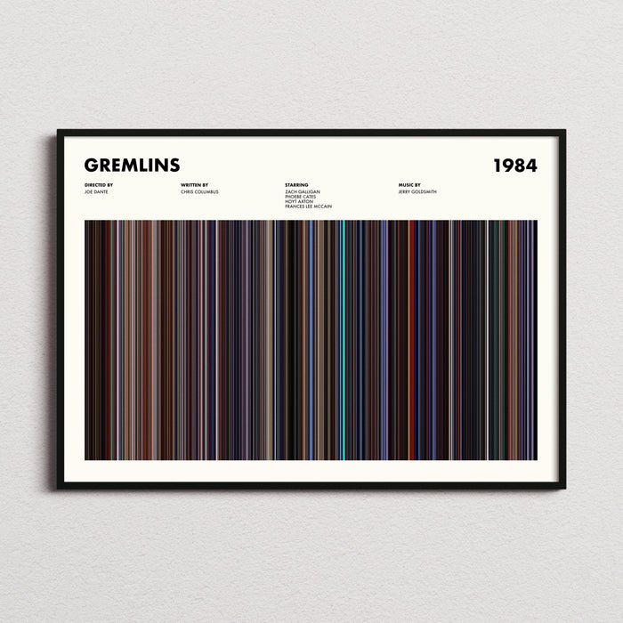 Gremlins Movie Barcode Poster