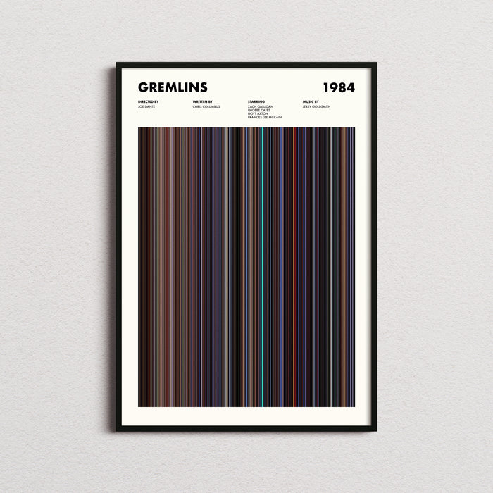 Gremlins Movie Barcode Poster