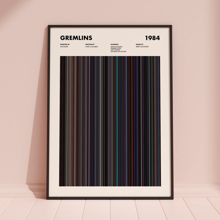 Gremlins Movie Barcode Poster
