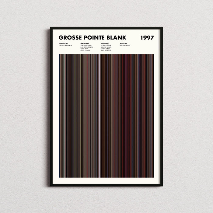 Grosse Pointe Blank Movie Barcode Poster