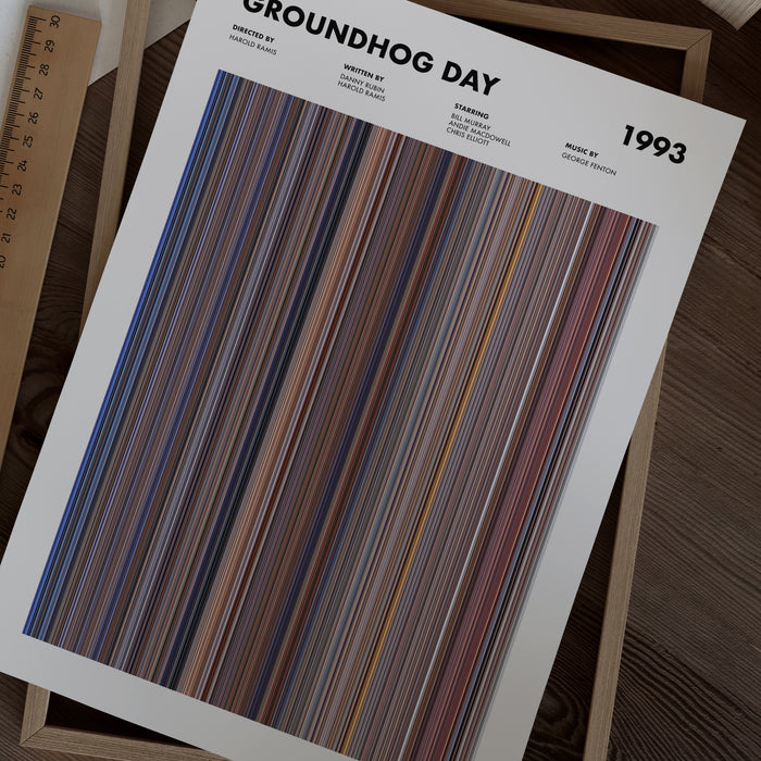 Groundhog Day Movie Barcode Poster