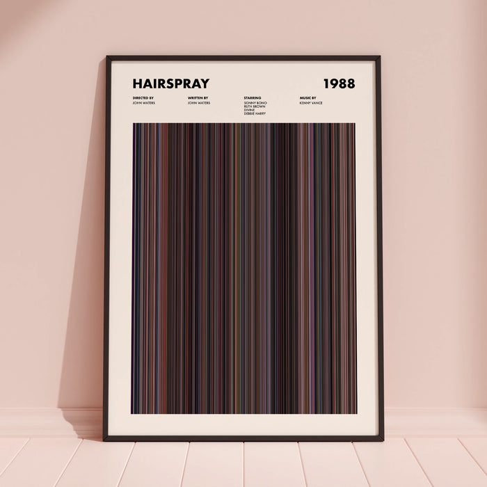 Hairspray 1988 Movie Barcode Poster