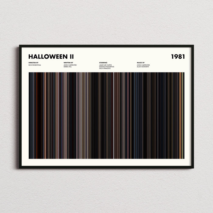 Halloween 2 Movie Barcode Poster