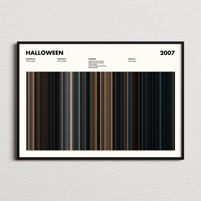 Halloween (2007) Movie Barcode Poster