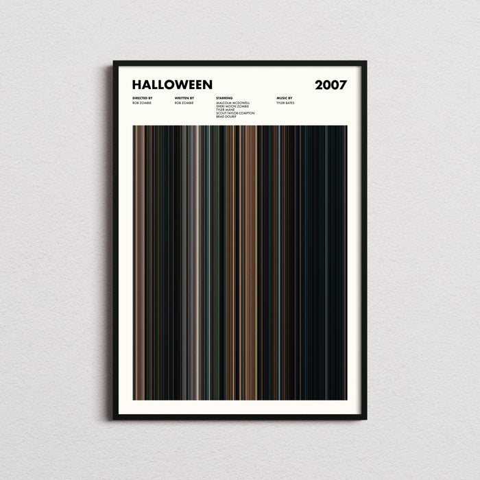 Halloween (2007) Movie Barcode Poster