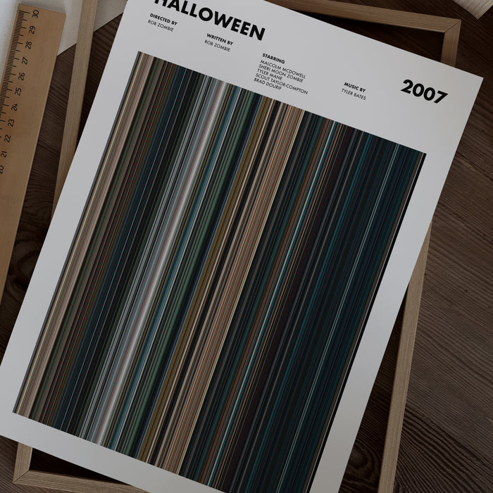 Halloween (2007) Movie Barcode Poster