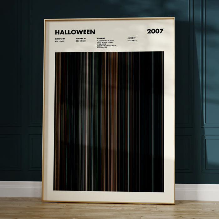 Halloween (2007) Movie Barcode Poster