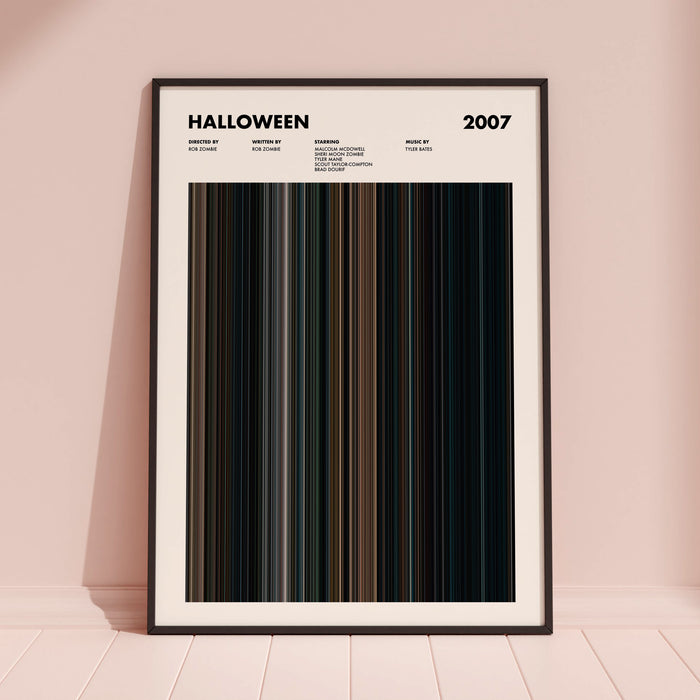 Halloween (2007) Movie Barcode Poster