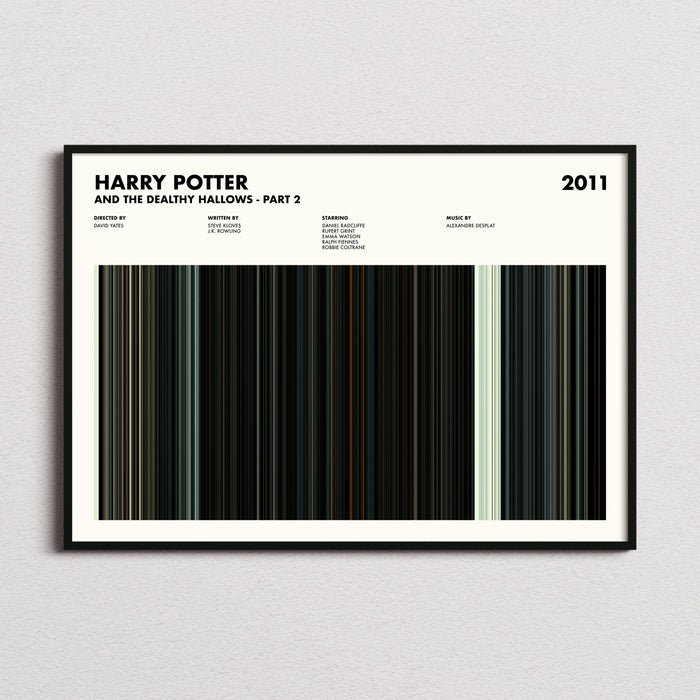 Harry Potter and the Deathly Hallows Part 2 Movie Barcode Poster