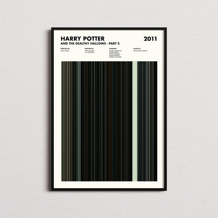 Harry Potter and the Deathly Hallows Part 2 Movie Barcode Poster