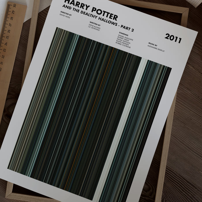Harry Potter and the Deathly Hallows Part 2 Movie Barcode Poster