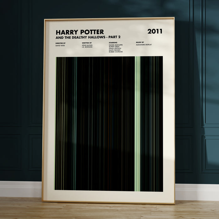 Harry Potter and the Deathly Hallows Part 2 Movie Barcode Poster