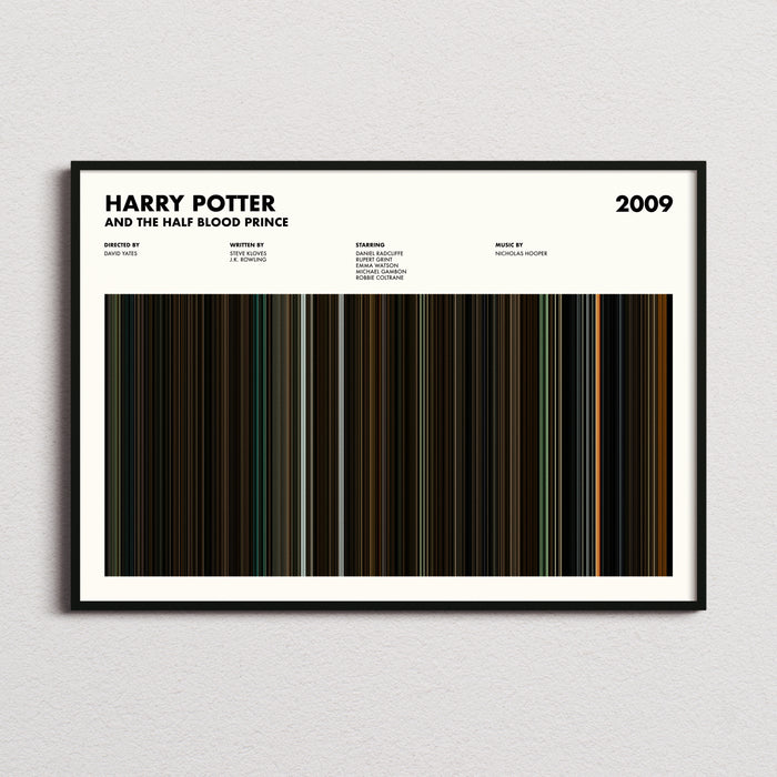 Harry Potter and the Half Blood Prince Movie Barcode Poster