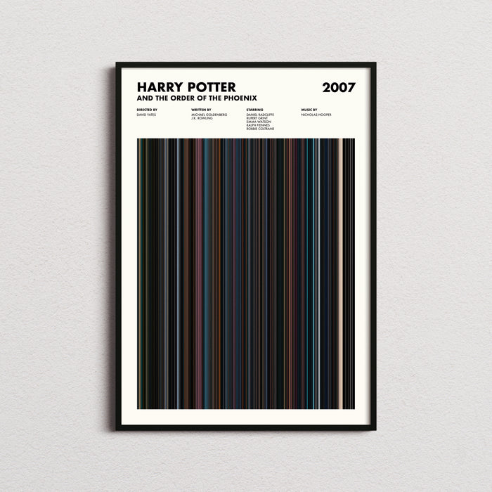 Harry Potter and the Order of the Phoenix Movie Barcode Movie Barcode Poster