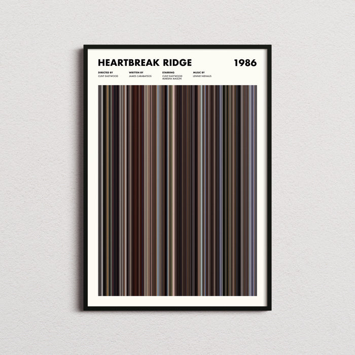 Heartbreak Ridge Movie Barcode Poster