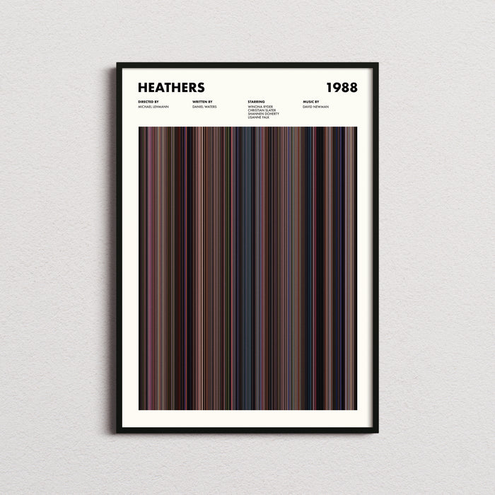 Heathers Movie Barcode Poster
