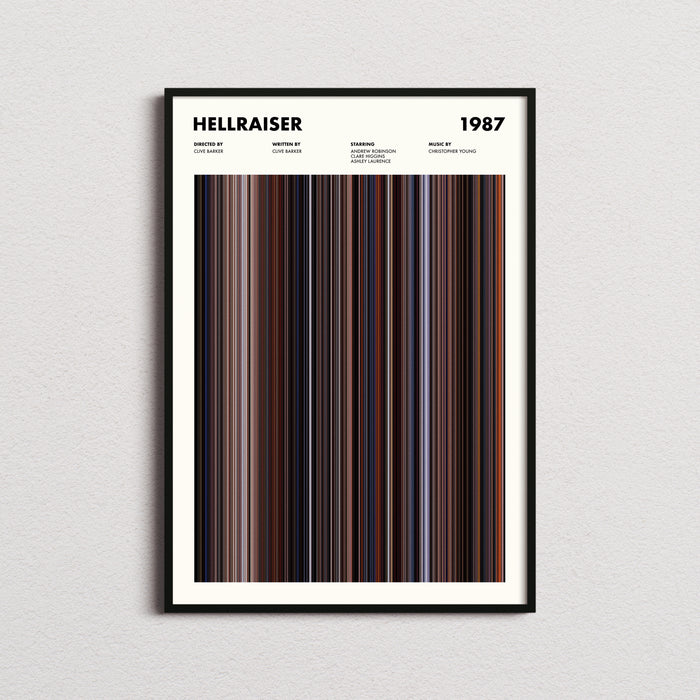 Hellraiser Movie Barcode Poster