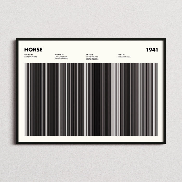 Horse Movie Barcode Poster
