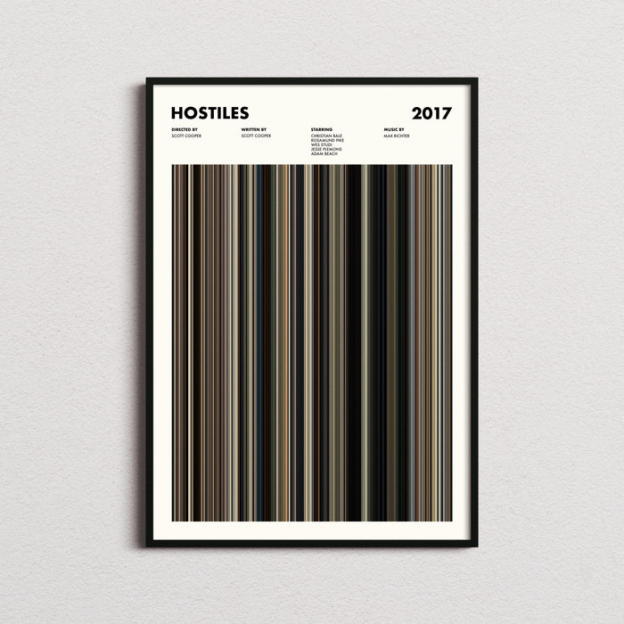 Hostiles Movie Barcode Poster