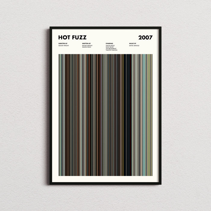 Hot Fuzz Movie Barcode Poster
