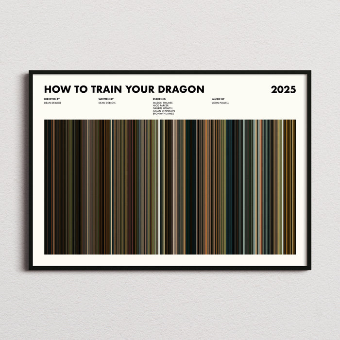 How to Train Your Dragon (2025) Movie Barcode Poster