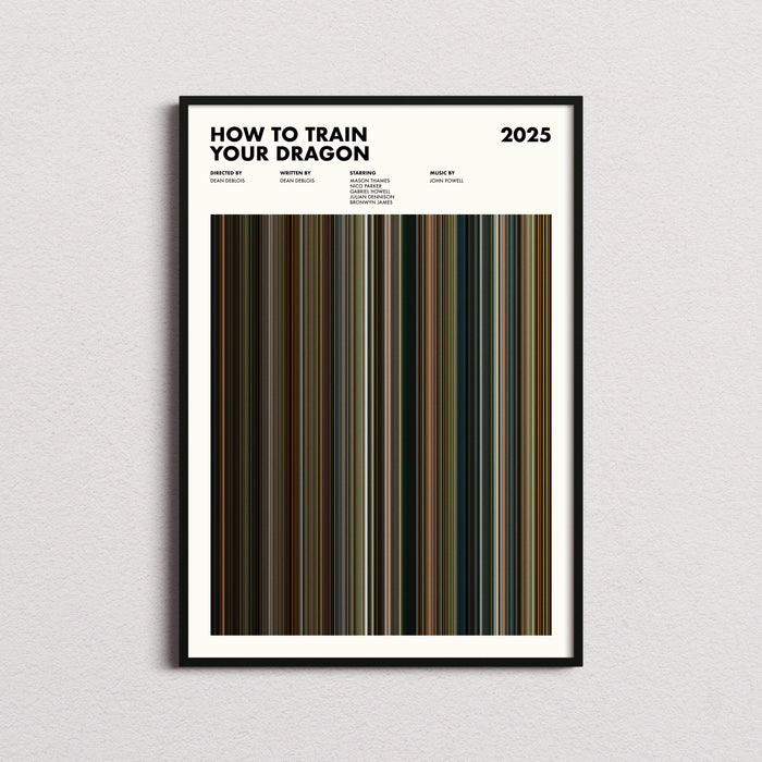 How to Train Your Dragon (2025) Movie Barcode Poster