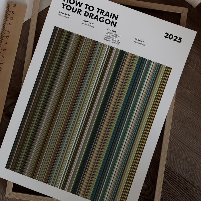 How to Train Your Dragon (2025) Movie Barcode Poster