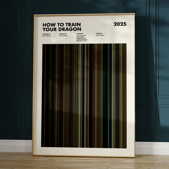 How to Train Your Dragon (2025) Movie Barcode Poster