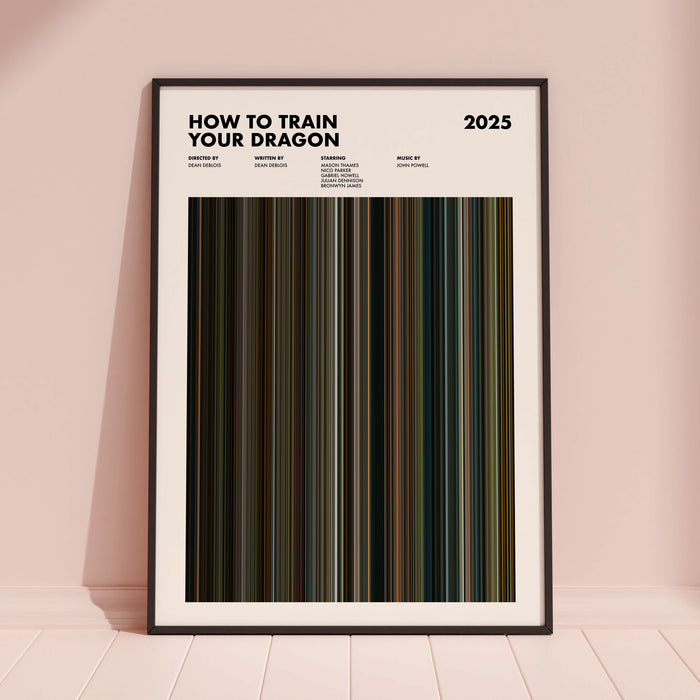 How to Train Your Dragon (2025) Movie Barcode Poster