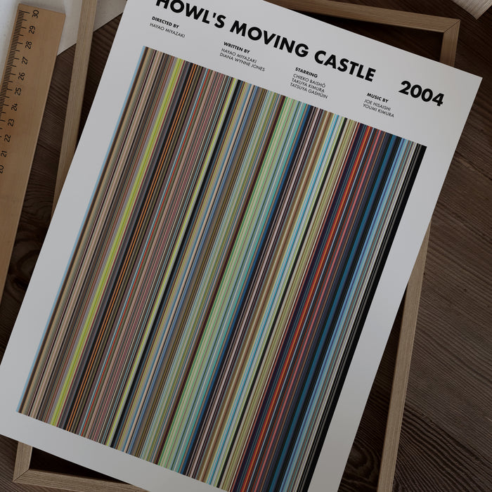 Howl's Moving Castle Movie Barcode Poster