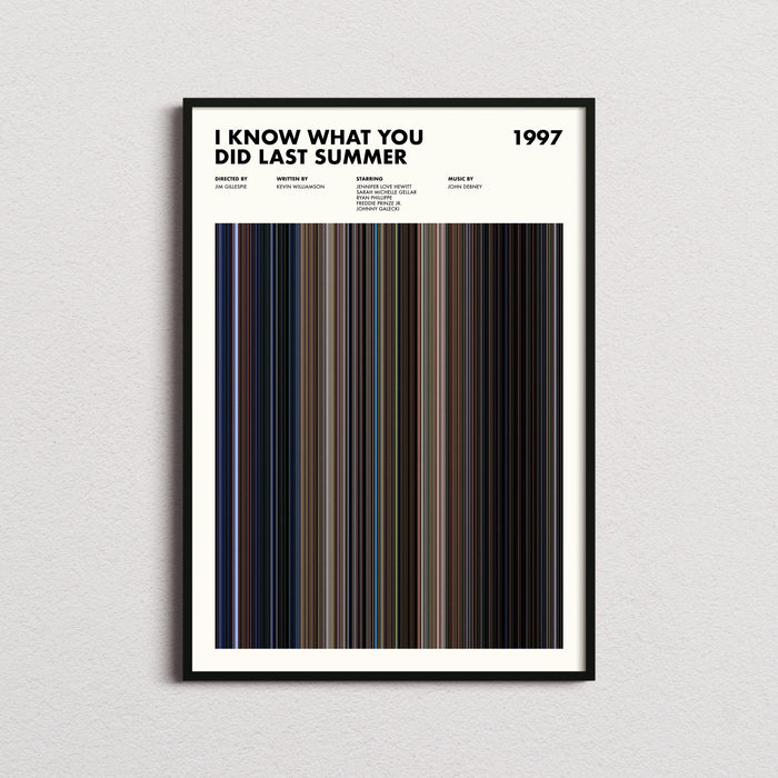 I Know What You Did Last Summer (1997) Movie Barcode Poster