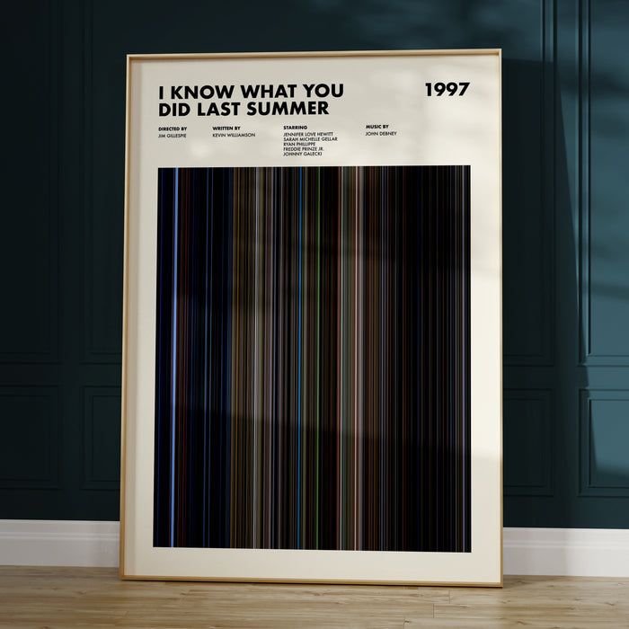 I Know What You Did Last Summer (1997) Movie Barcode Poster