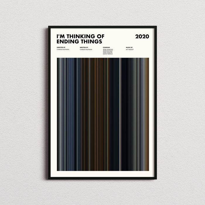 Im Thinking Of Ending Things Movie Barcode Poster