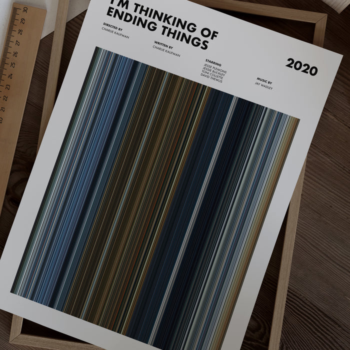 Im Thinking Of Ending Things Movie Barcode Poster