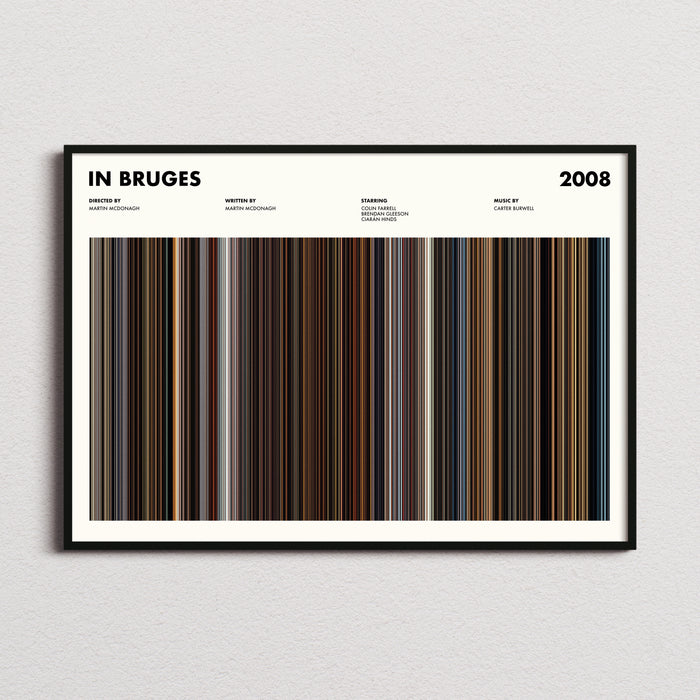In Bruges Movie Barcode Poster