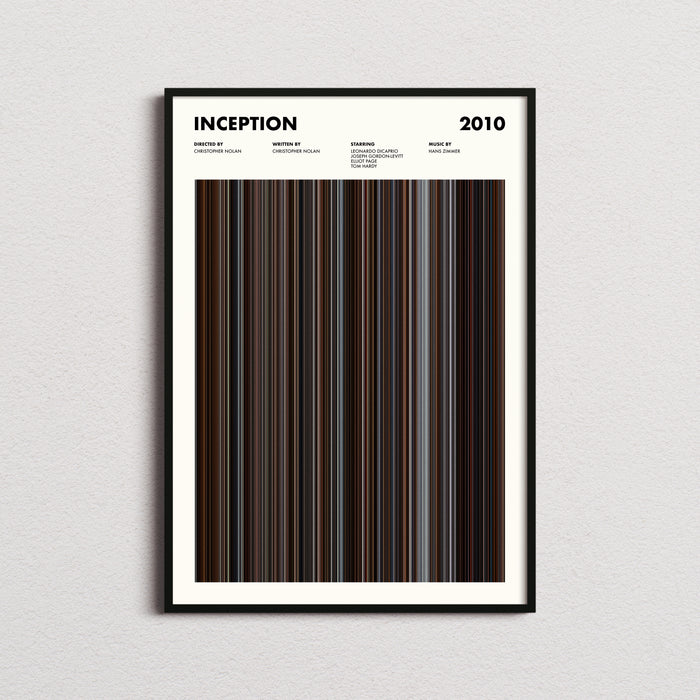 Inception Movie Barcode Poster