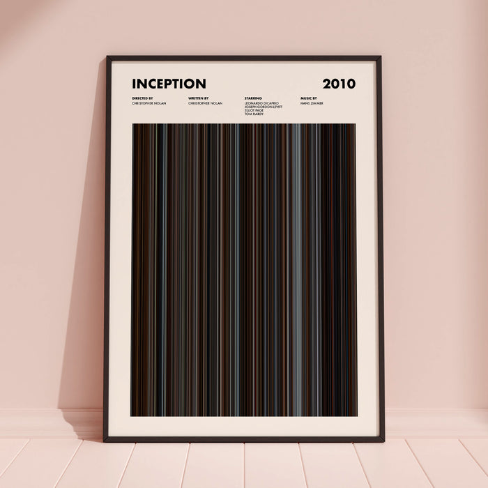 Inception Movie Barcode Poster