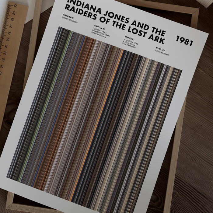 Indiana Jones and the Raiders of the Lost Ark Movie Barcode Poster